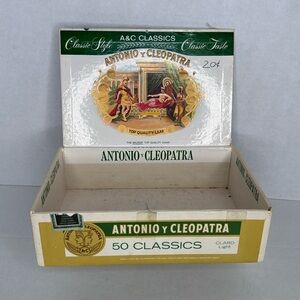 Vintage Antonio Y Cleopatra Cigar Box Advertising American Tobacco Co.